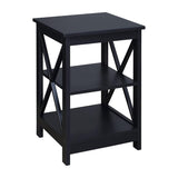Sarantino Orson 2-Tier Bedside Table - Black