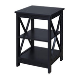 Sarantino Orson 2-Tier Bedside Table - Black