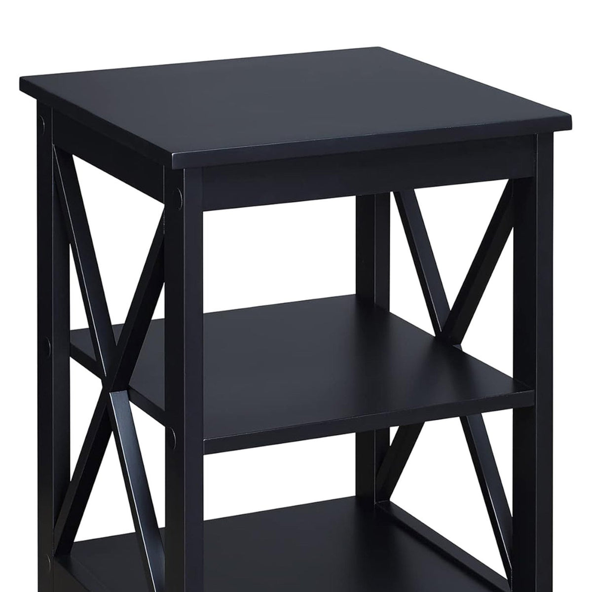 Sarantino Orson 2-Tier Bedside Table - Black