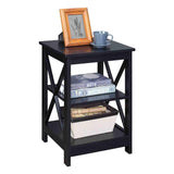 Sarantino Orson 2-Tier Bedside Table - Black