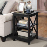 Sarantino Orson 2-Tier Bedside Table - Black