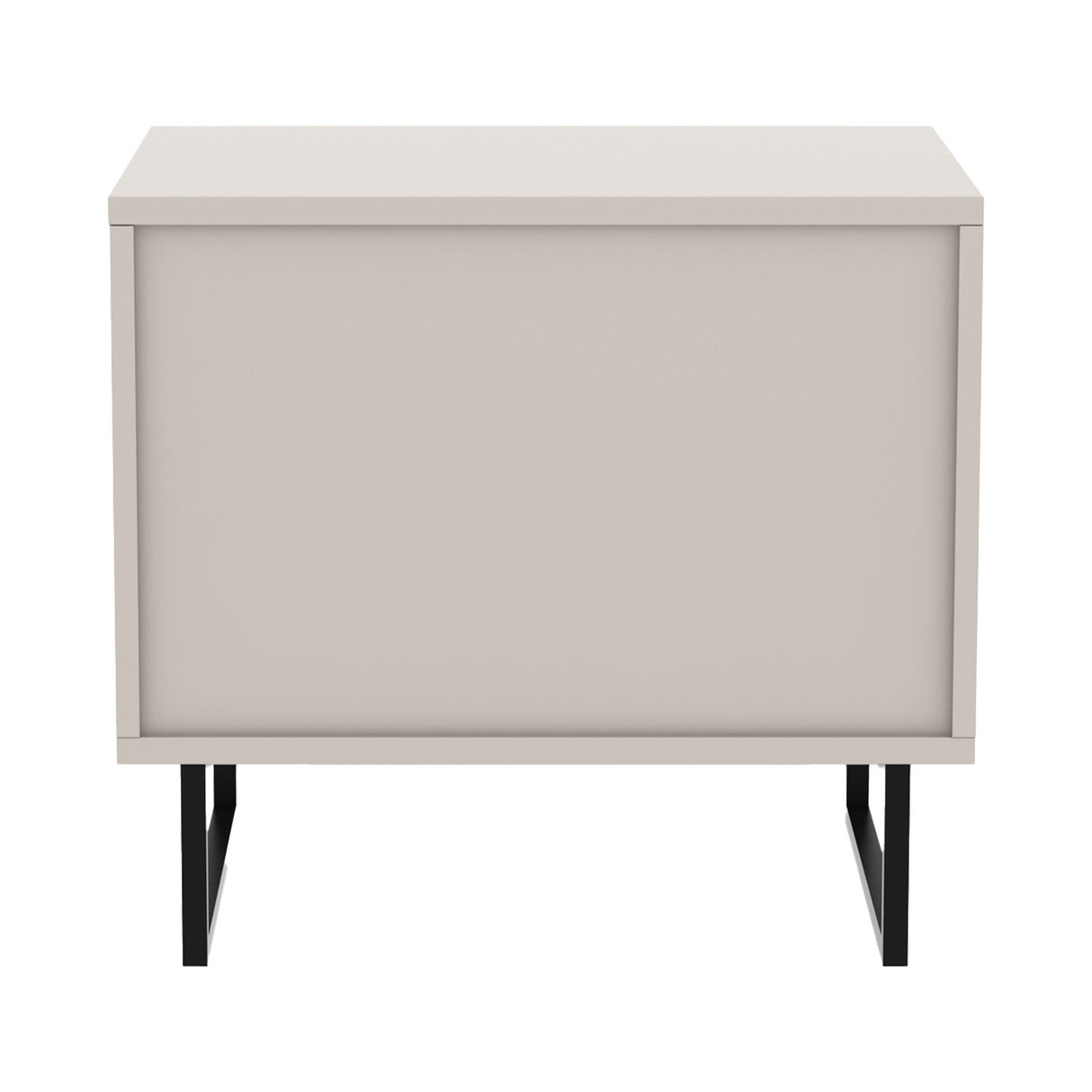 Sarantino Tessa Fluted 2-Drawer Bedside Table - Taupe