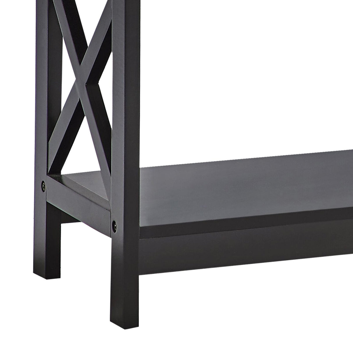 Sarantino Eloise Cross Console Table in Black