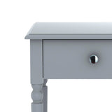 Sarantino Esther Bedside Table with Drawer - Grey - Top-Down View