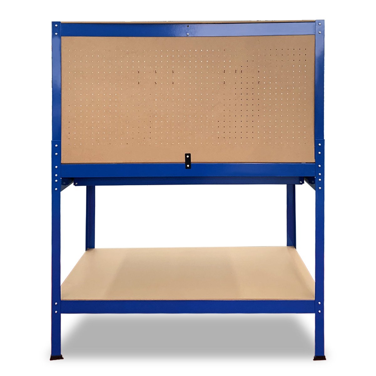2-Layered Work Bench Garage Storage Table Tool Shop Shelf Blue