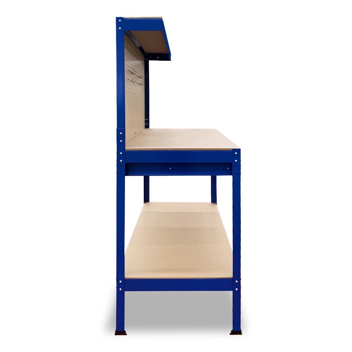 2-Layered Work Bench Garage Storage Table Tool Shop Shelf Blue