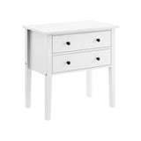 Sarantino Sven Bedside Table Night Stand - White - Extra Image