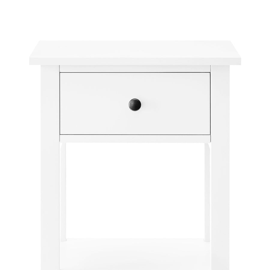 Sarantino Rue Bedside Table in White