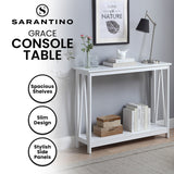 Sarantino Grace A-Frame Console Table in White - Extra Image