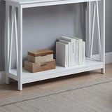 Sarantino Grace A-Frame Console Table in White