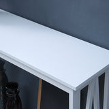 Sarantino Grace A-Frame Console Table in White