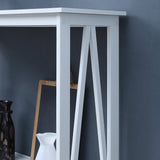 Sarantino Grace A-Frame Console Table in White