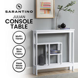 Sarantino Julian Console Table in White