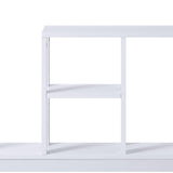 Sarantino Julian Console Table in White - Top-Down View
