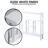 Sarantino Julian Console Table in White - Low Angle