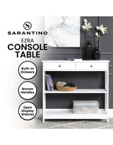 Sarantino Ezra Console Table in White - Extra Image