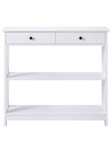 Sarantino Ezra Console Table in White