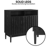 Sarantino Eleni 2-Door Sideboard - Black - Extra Image
