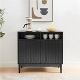 Sarantino Eleni 2-Door Sideboard - Black - Extra Image