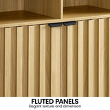 Sarantino Eleni 2-Door Sideboard - Natural - 45-Degree Angle
