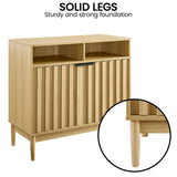Sarantino Eleni 2-Door Sideboard - Natural - Low Angle