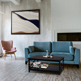 Sarantino Irene Black Cross Coffee Table - Low Angle