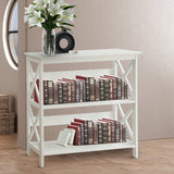 Sarantino Lucas 3-Tier Bookshelf Display Rack in White - Extra Image