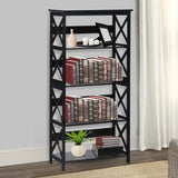 Sarantino Daphne 5-Tier Cross Panel Bookshelf - Extra Image