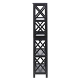 Sarantino Daphne 5-Tier Cross Panel Bookshelf - Extra Image