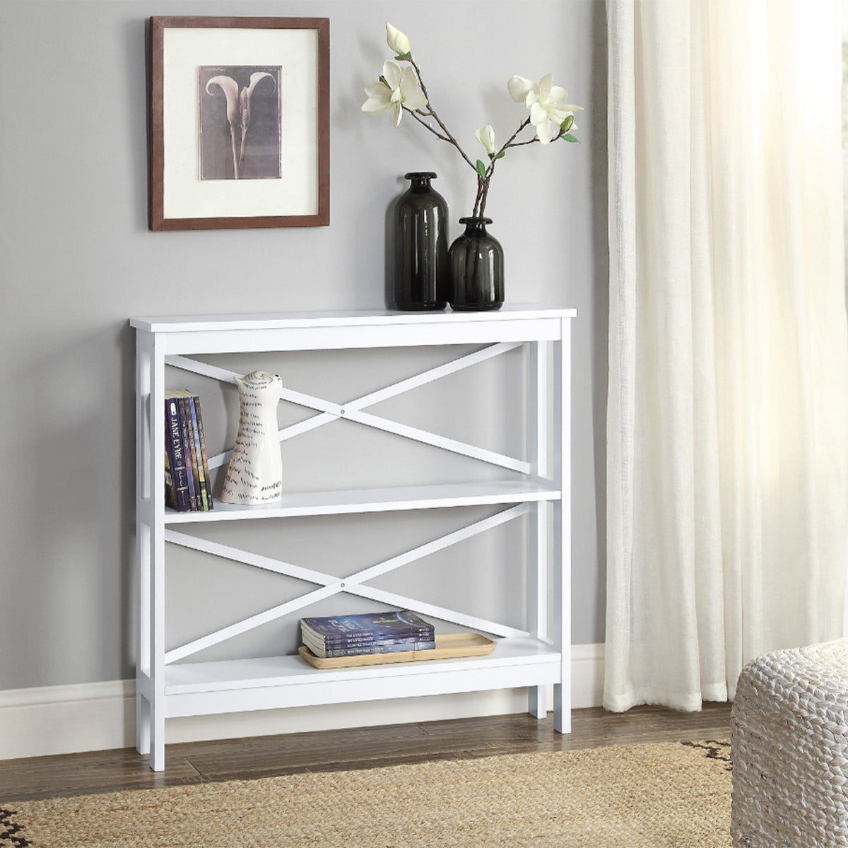 Sarantino Faustine Thin Cross Console Table