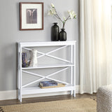 Sarantino Faustine Thin Cross Console Table
