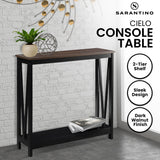 Sarantino Cielo 2-Tier Console Table Dark Walnut - Extra Image