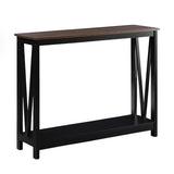 Sarantino Cielo 2-Tier Console Table Dark Walnut - Extra Image