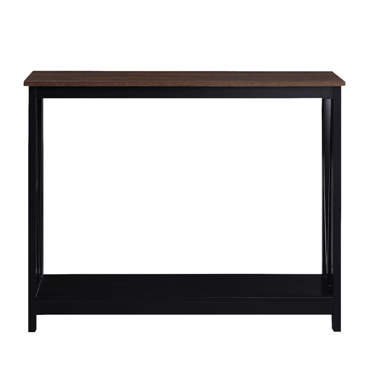 Sarantino Cielo 2-Tier Console Table Dark Walnut