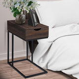 Sarantino C-Shaped Drawer Side Table - Extra Image