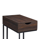 Sarantino C-Shaped Drawer Side Table - 45-Degree Angle