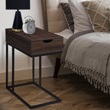 Sarantino C-Shaped Drawer Side Table - Close-Up Angle