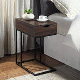 Sarantino C-Shaped Drawer Side Table - Extra Image