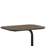 Sarantino Beveled Edge C-Shaped Side Table - Oak