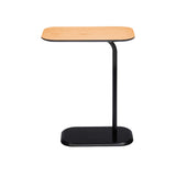 Sarantino Beveled Edge C-Shaped Side Table - Light Oak - Side View