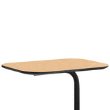 Sarantino Beveled Edge C-Shaped Side Table - Light Oak - 45-Degree Angle