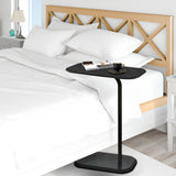 Sarantino Beveled Edge C-Shaped Side Table - Black