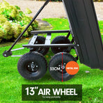 Garden Dump Cart Dumper Wagon Carrier Wheel Barrow 125L