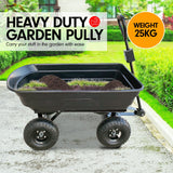 Garden Dump Cart Dumper Wagon Carrier Wheel Barrow  125L - Top-Down View