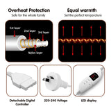 Laura Hill Heated Electric Blanket Throw Rug Coral Warm Fleece Brown - Extra Image