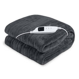 Laura Hill Heated Electric Blanket Throw Rug Coral Warm Fleece Grey - Extra Image