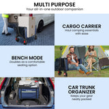 Wallaroo Collapsible 120L Blue Camping Trolley Steel Picnic Shopping Cart - Extra Image