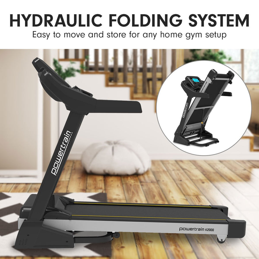 Powertrain 22km/h K2000 Treadmill Running Cardio Exercise w/ Fan & Auto Incline Speed