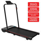 Powertrain K400 Electric Under Desk Treadmill Walking Pad Foldable Handrail - Side View