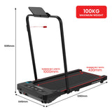 Powertrain K400 Electric Under Desk Treadmill Walking Pad Foldable Handrail